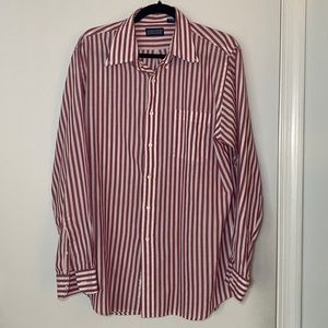 Red striped button down